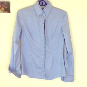 New York & Company light blue button down blouse